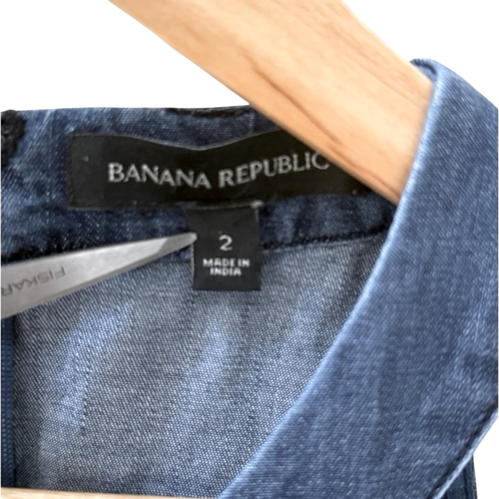 Banana Republic Denim Blue Halter Dress with Stretch! Small! - Picture 6 of 8